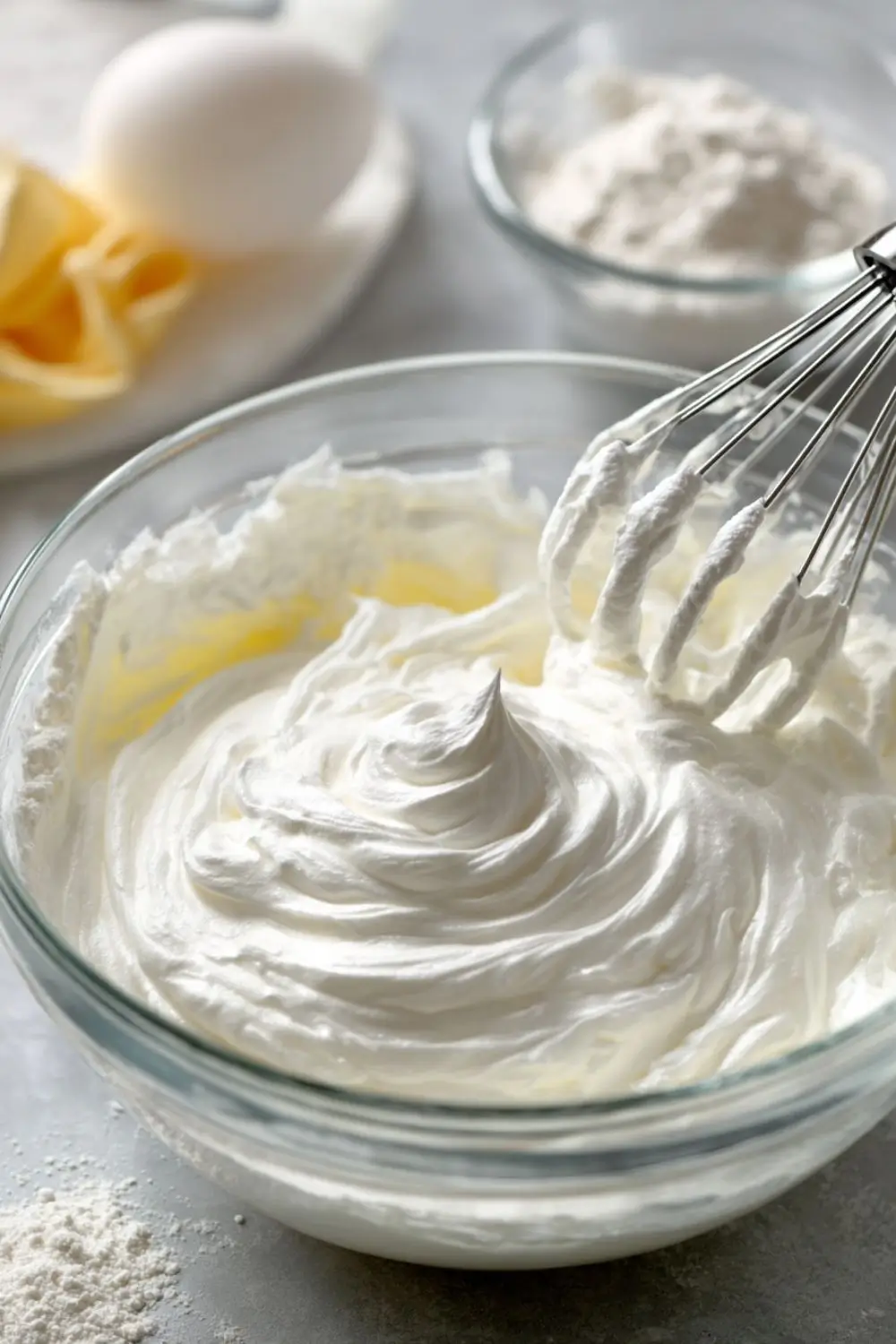 folding-gluten-free-flour-angel-food-cake folding gluten free flour into whipped egg whites for angel food cake