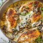 Gluten Free Chicken Marsala Recipe Without Wine or Compromise 7 Gluten-free chicken marsala served with mashed potatoes and parsley in a modern kitchen setting