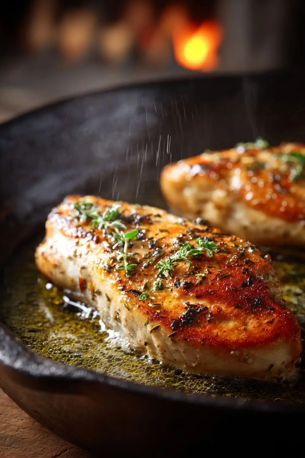 gluten-free-chicken-cooking.jpg Golden seared chicken for gluten-free Alfredo