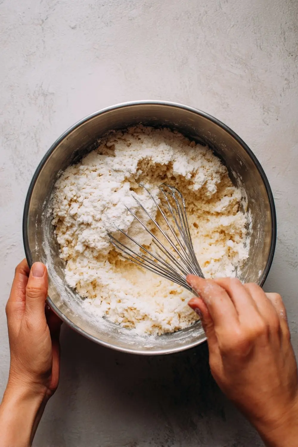 making-vegan-almond-cake mixing vegan almond cake batter