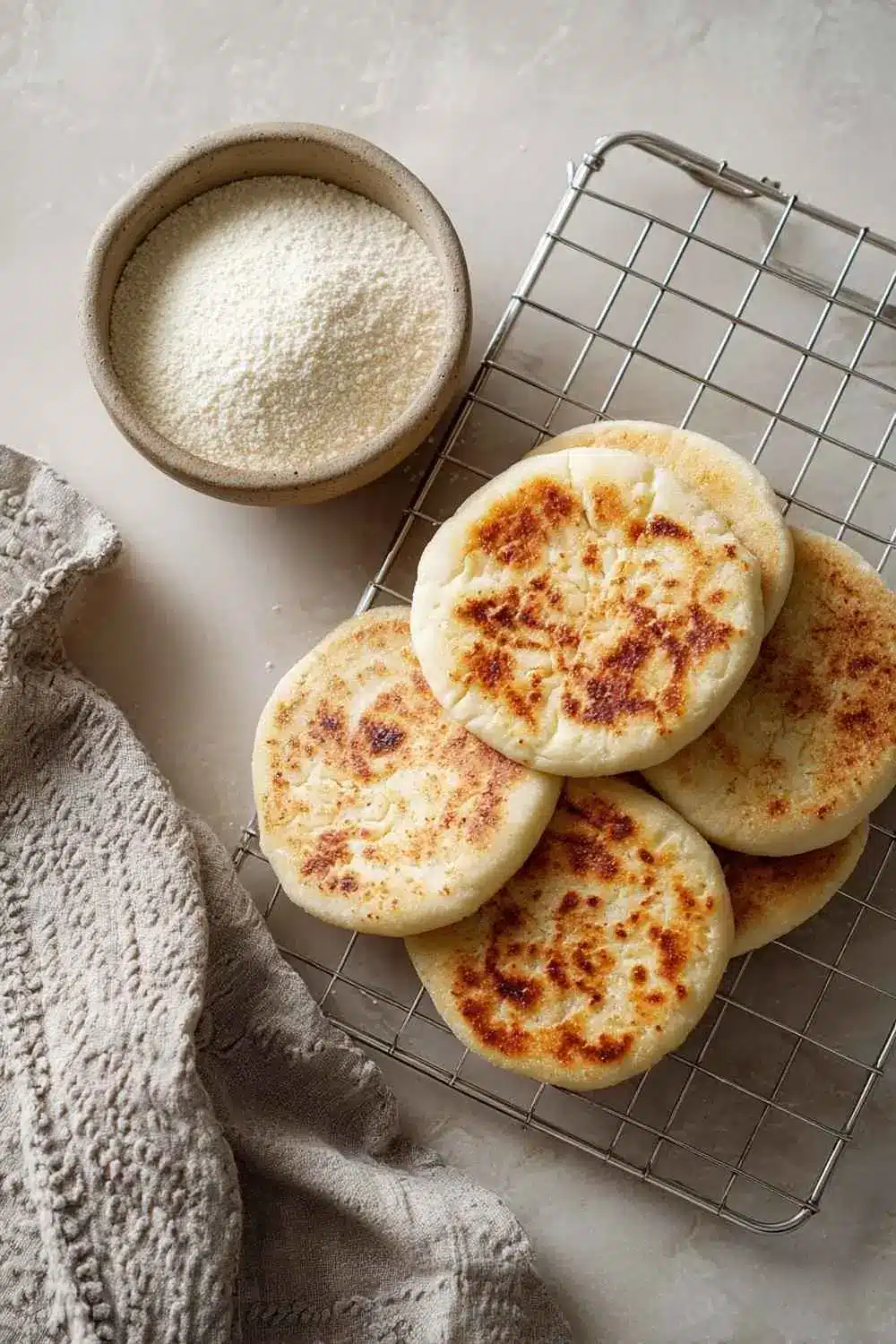 gluten-free-pita-bread-almond-flour Almond flour gluten free pita bread cooling on rack