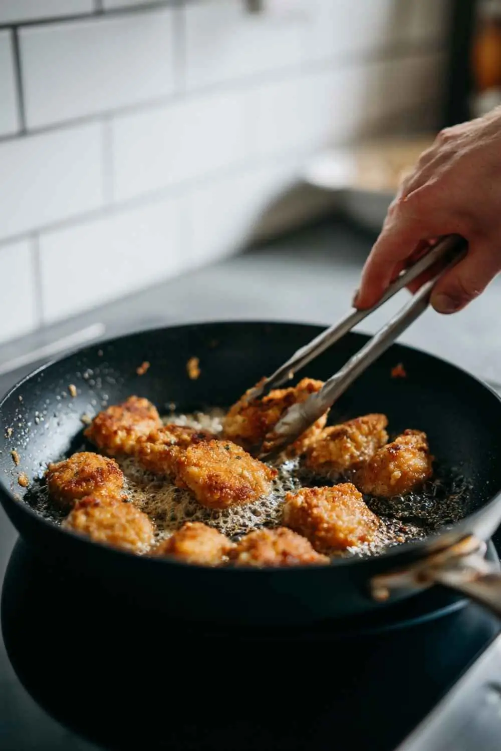 frying-gluten-free-orange-chicken Gluten free chicken frying for orange chicken recipe