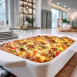 Gluten Free Breakfast Recipes: Healthy, Filling & Allergen Free. 3 gluten free breakfast casserole in modern kitchen