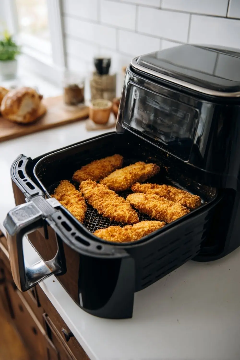 gluten-free-chicken-tenders-air-fryer Gluten free chicken tenders cooking in air fryer