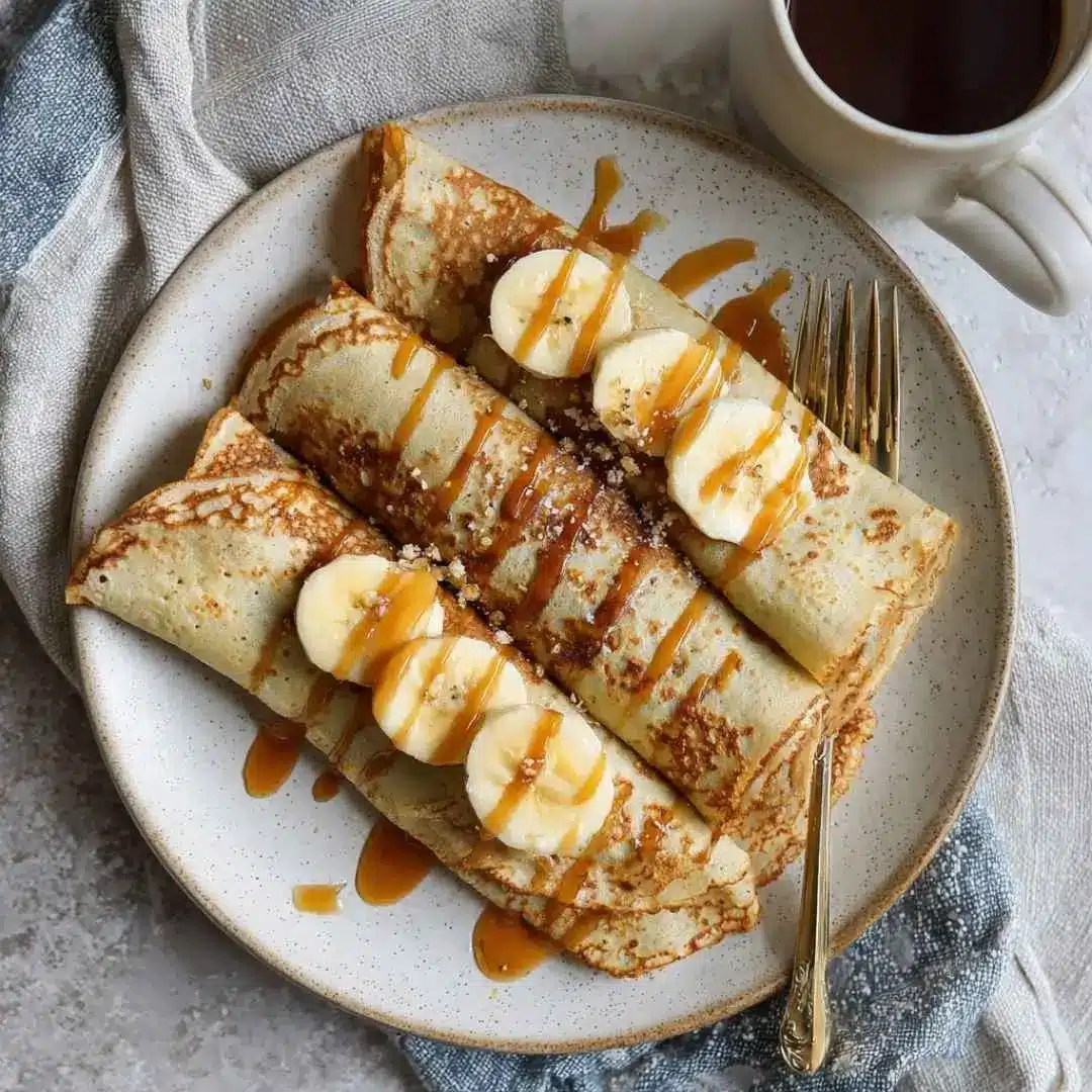 gluten-free-crepes-no-xanthan-gum crepes made without xanthan gum topped with banana