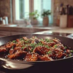 gluten free teriyaki chicken recipe​ sizzling gluten free teriyaki chicken in skillet