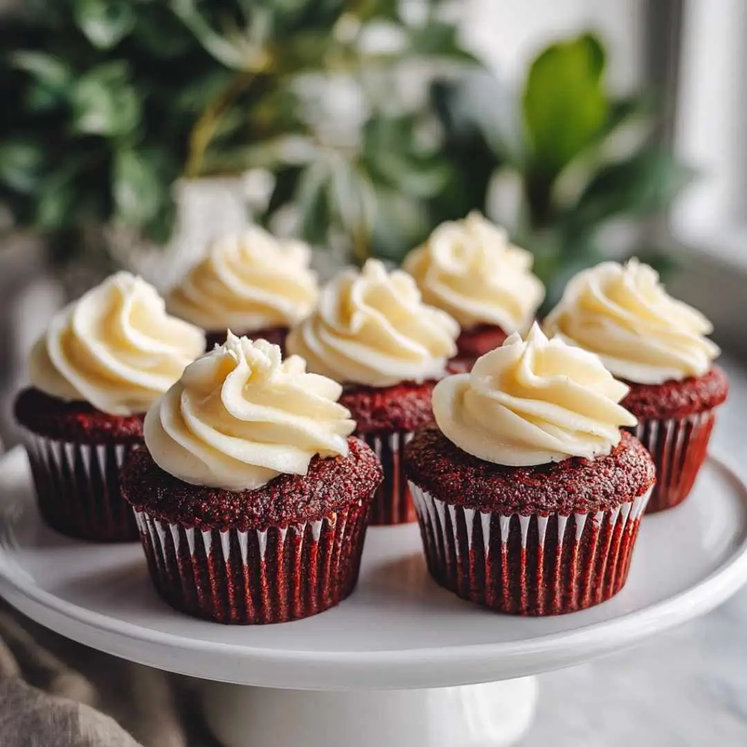 gluten-lactose-free-red-velvet-cupcakes dairy free gluten free red velvet cupcakes in a clean modern kitchen